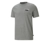 Puma Puma Ess Log Emb Tee Mens Active Shirts & Tees Size S, Color: Grey/Black