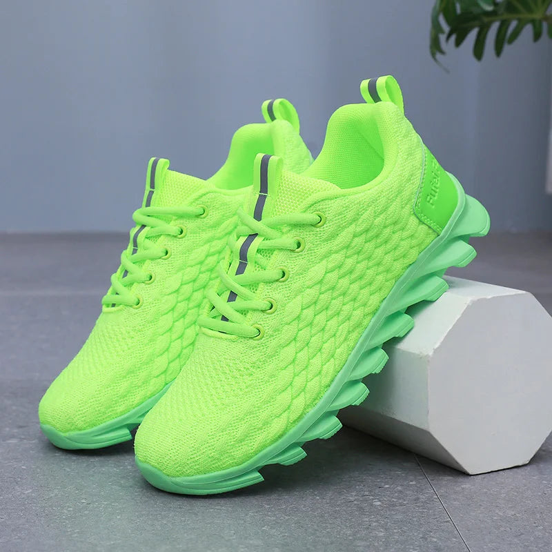 Original Green Men's Sneakers Breathable Mesh Men's Running Shoes Outdoor Sport Jogging Shoes Men Blade Sneaker Trainers Summer