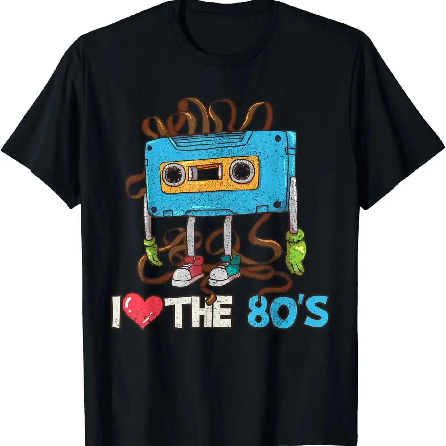 Funny Birthday Gift 1980 80s Cassette Tape Eighties Vintage T-Shirt Unisex Style Shirts for Women Men Clothing Streetwear 43005