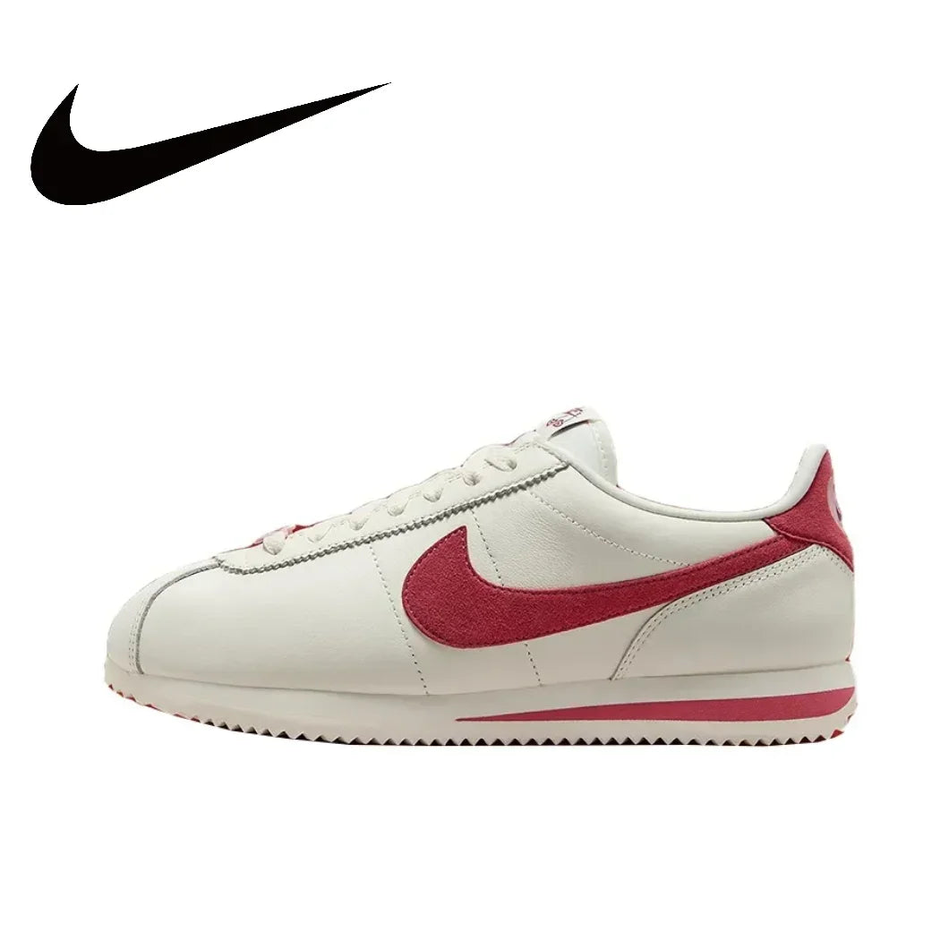 Nike New Cortez Low Men's and Women's Sneakers Retro Classic Running Shoes Breathable and lightweight Sneakers White&Black&Blue