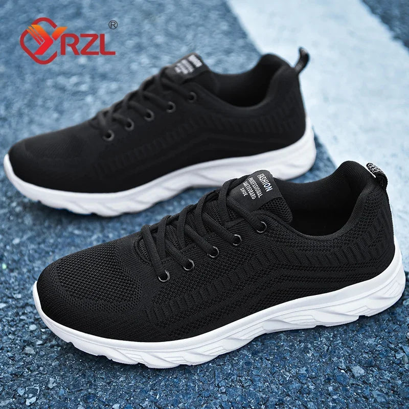 YRZL Running Shoes Men Sneakers Fashion Lightweight Trainers Breathable Walking Shoes Comfortable Athletic Sport Shoes for Men