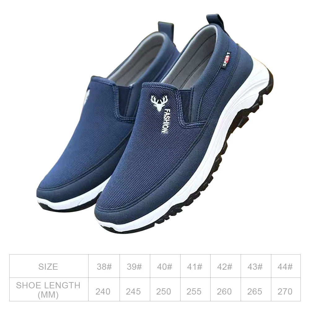 Loafers Men Sneakers Mesh Breathable Non-Slip Slip On Vulcanized Shoes Soft Sole Solid Color Comfortable Water Shoes Zapatos