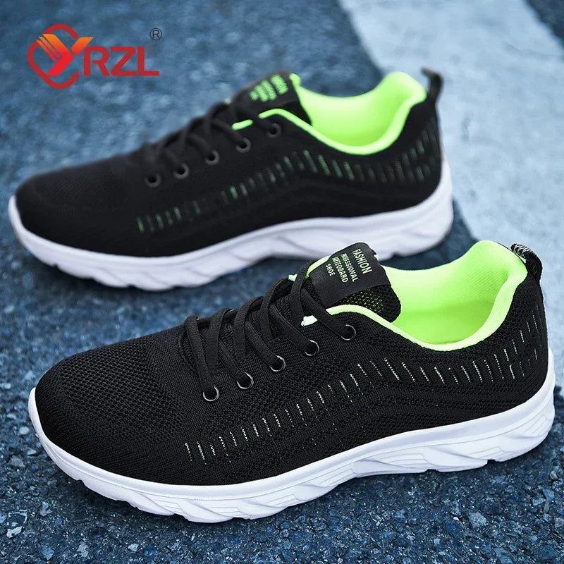 YRZL Running Shoes Men Sneakers Fashion Lightweight Trainers Breathable Walking Shoes Comfortable Athletic Sport Shoes for Men