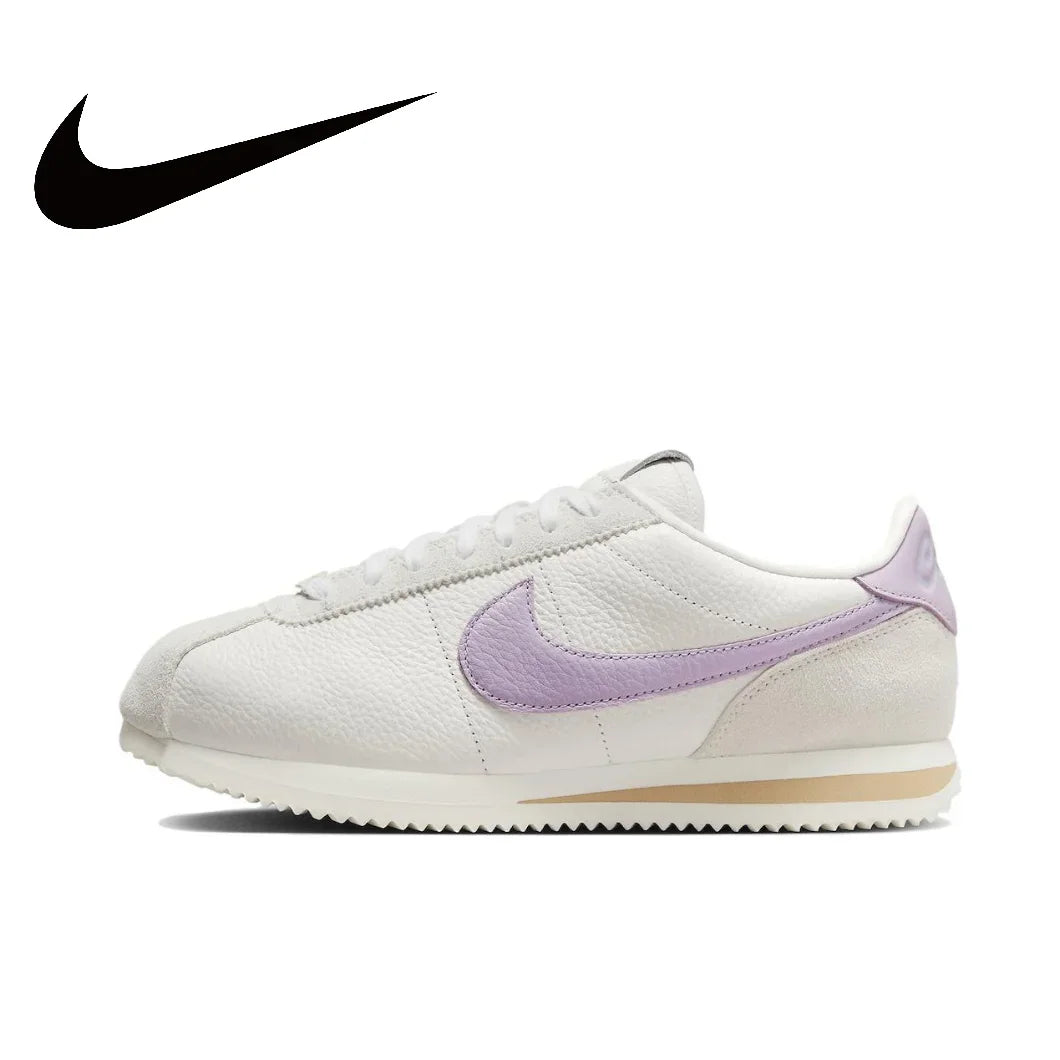 Nike New Cortez Low Men's and Women's Sneakers Retro Classic Running Shoes Breathable and lightweight Sneakers White&Black&Blue