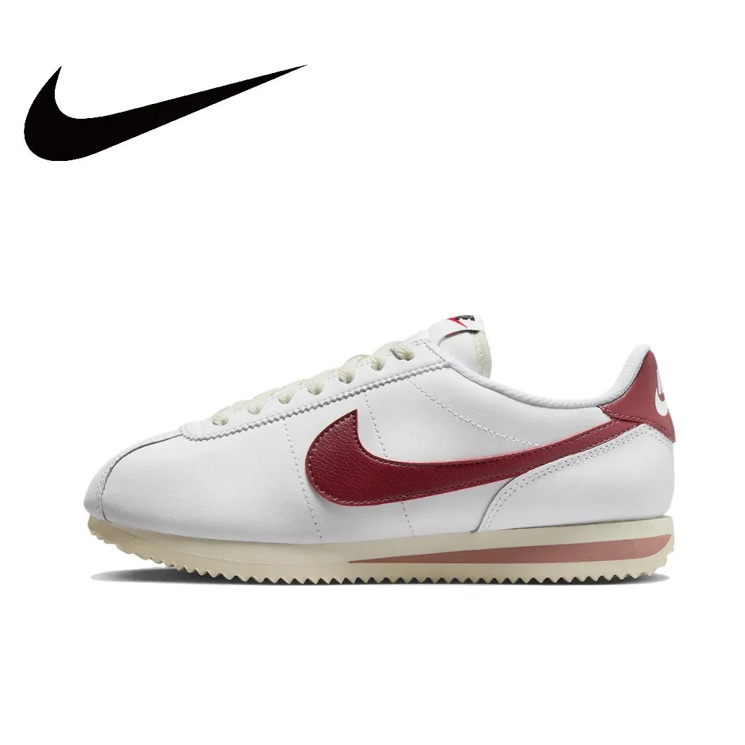 Nike New Cortez Low Men's and Women's Sneakers Retro Classic Running Shoes Breathable and lightweight Sneakers White&Black&Blue