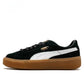 PUMA  Suede Platform Rihanna Men's and Women's Low Top Board Shoes Comfortable Casual Shoes Black and White