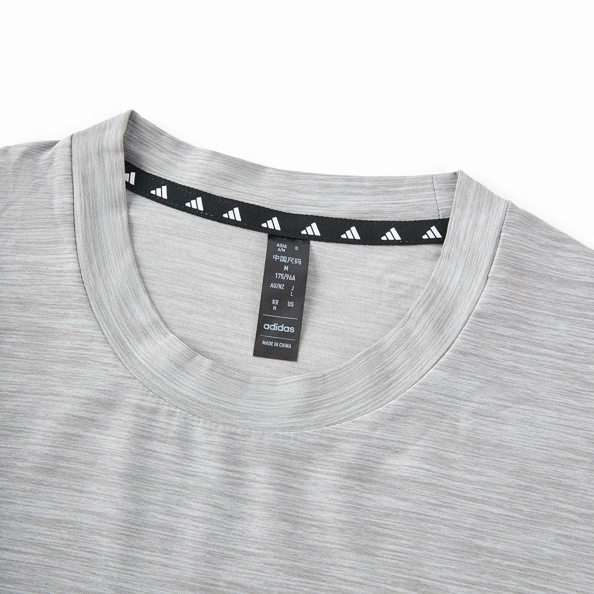 Adidas Gray Crew - Neck T - Shirt with Small Black Brand Logo - Comfortable and Sporty - styled Apparel