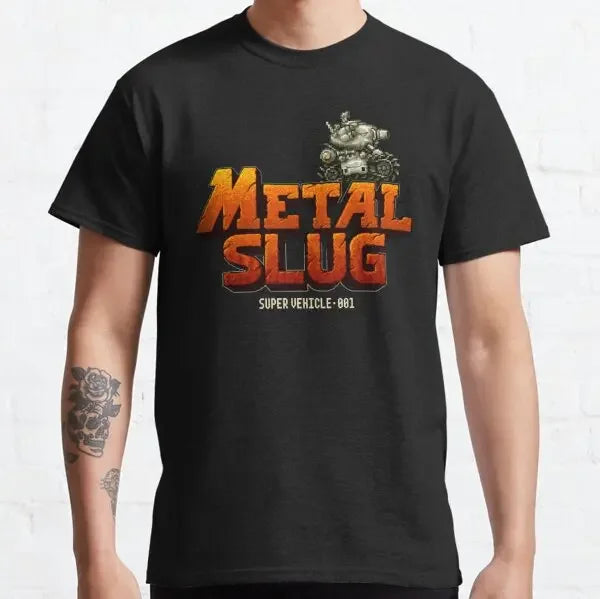 Metal Slug Pixel Fan Pixel Art Arcade Game Retro Gamer Video Games Men's Shirt Cotton Tees Short Sleeve T Shirt Printed Clothing