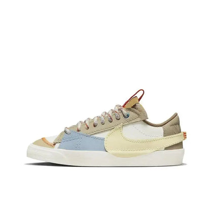 Nike Blazer '77 Low Cut Versatile Trendy Casual Wear Resistant Anti Slip Board Shoes Men's and Women's Same Beige