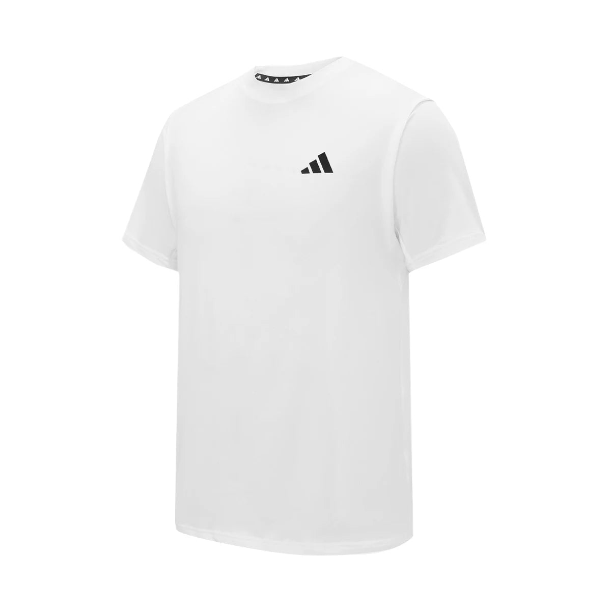 Adidas Gray Crew - Neck T - Shirt with Small Black Brand Logo - Comfortable and Sporty - styled Apparel