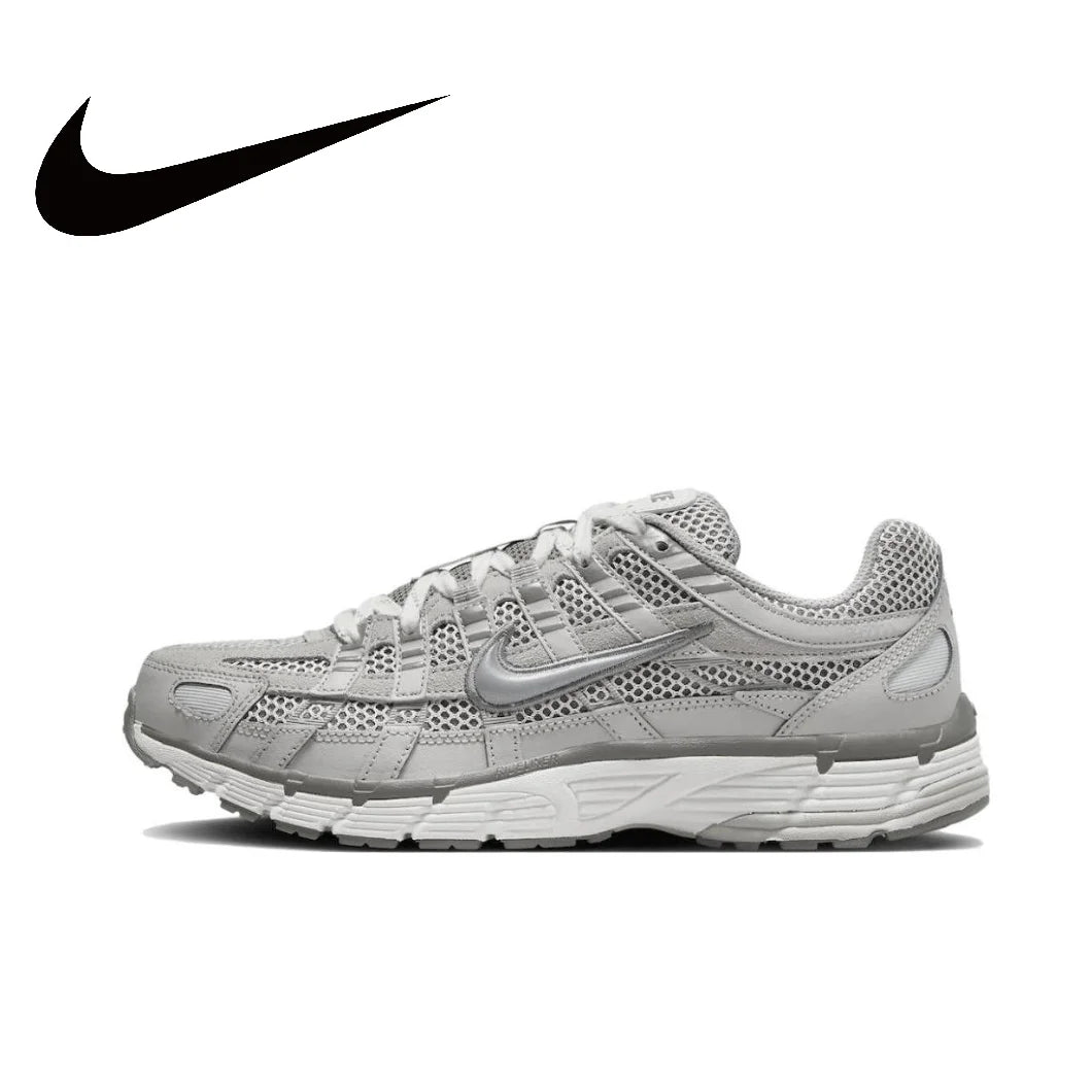 Nike P-6000 Low Men's and Women's Sneakers Classic Retro Casual Running Shoes Cushioned comfort Sneakers lightweight Grey&Silver