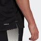 Adidas Classic Brand Logo Short - sleeve T - shirt. Cool Black with White Logo, Suitable for Sports and Leisure