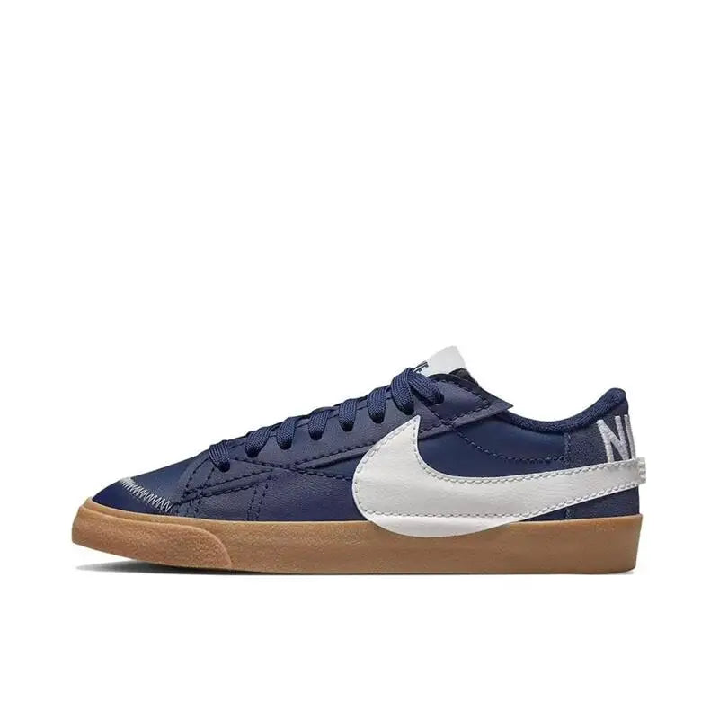 Nike Blazer '77 Low Cut Versatile Trendy Casual Wear Resistant Anti Slip Board Shoes Men's and Women's Same Beige