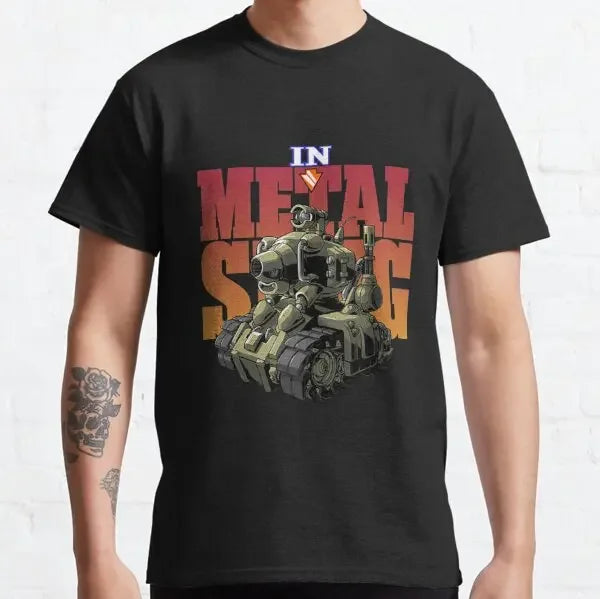 Metal Slug Pixel Fan Pixel Art Arcade Game Retro Gamer Video Games Men's Shirt Cotton Tees Short Sleeve T Shirt Printed Clothing