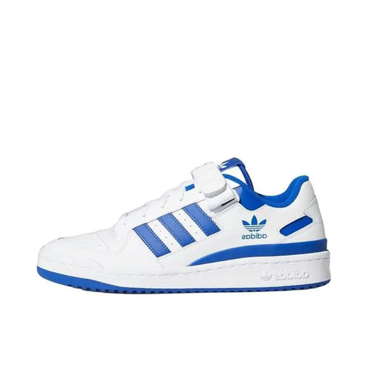 Adidas Originals Forum Lightweight Retro Velcro Skate Shoes Low Top Blue and White Unisex Skateboarding Shoes