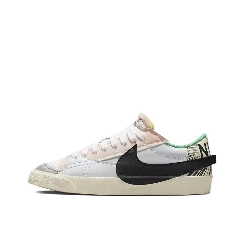 Nike Blazer '77 Low Cut Versatile Trendy Casual Wear Resistant Anti Slip Board Shoes Men's and Women's Same Beige