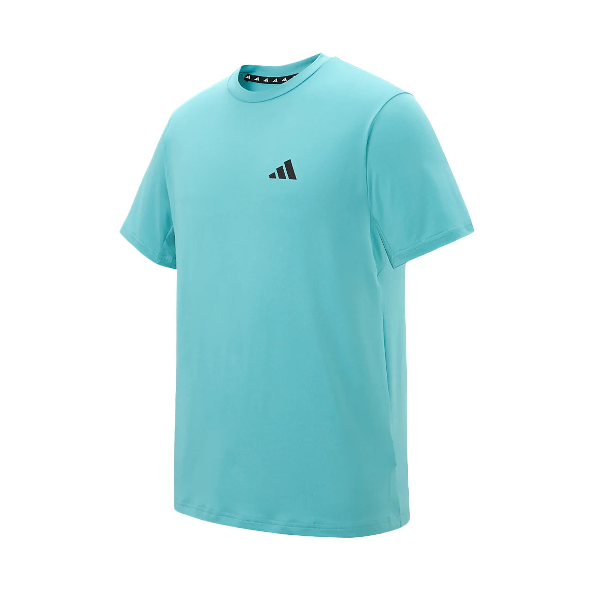 Adidas Gray Crew - Neck T - Shirt with Small Black Brand Logo - Comfortable and Sporty - styled Apparel
