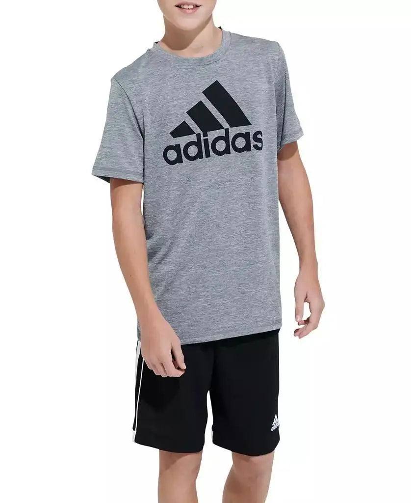 adidas | Big Boys Short Sleeve Aeroready Melange Performance T-shirt