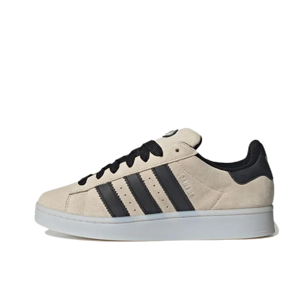 Adidas CAMPUS 00s Men's and Women's Low Top Boardshorts Abrasion Resistant Slip Resistant Casual Shoes Black and White Colorway