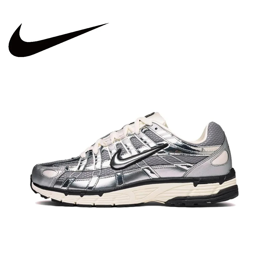 Nike P-6000 Low Men's and Women's Sneakers Classic Retro Casual Running Shoes Cushioned comfort Sneakers lightweight Grey&Silver