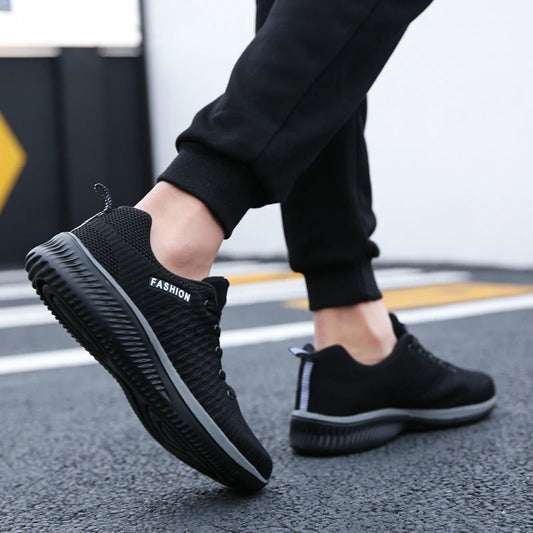 Men Running Walking Knit Shoes Fashion Casual Sneakers Breathable Sport Athletic Gym Lightweight Men Sneakers Casual Shoes