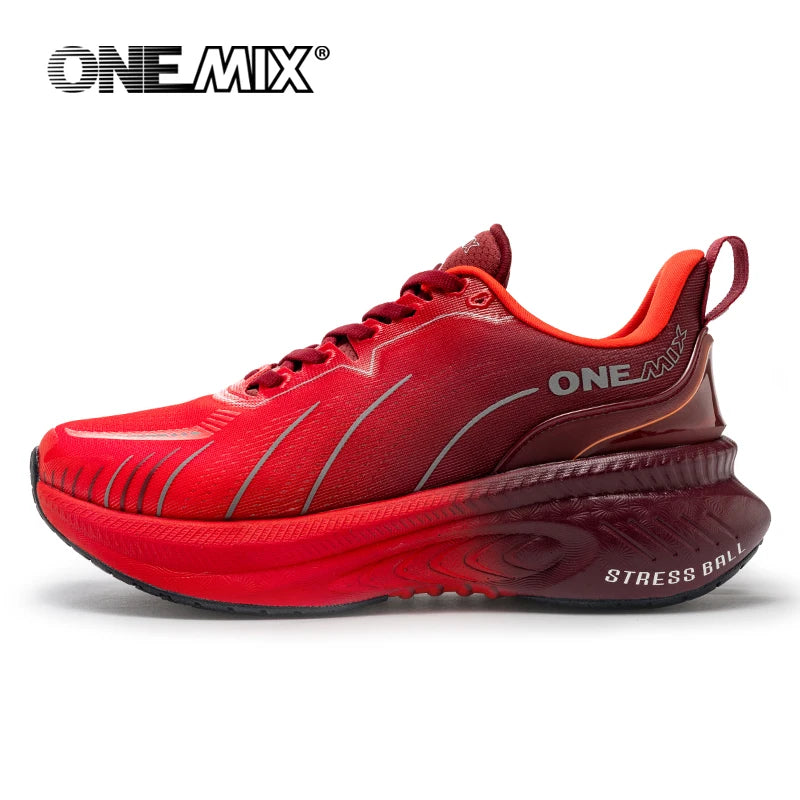 ONEMIX White Road Running Shoes for Men Air Cushion Outdoor Sport Shoes Male Trainers Summer Jogging Shoes Women Footwear