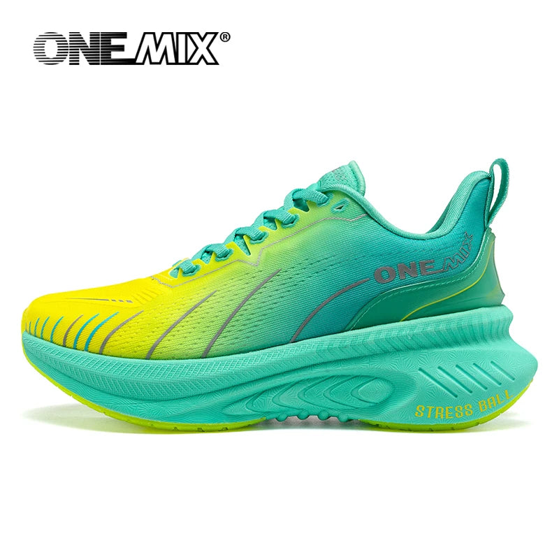 ONEMIX White Road Running Shoes for Men Air Cushion Outdoor Sport Shoes Male Trainers Summer Jogging Shoes Women Footwear