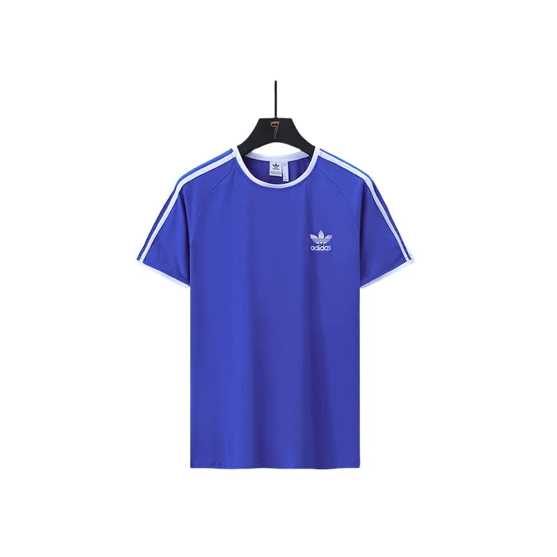 Adidas #1699 Summer Odell Ice Porcelain Cotton Round Neck Short Sleeve T-Shirt Men's and Women's (M--5XL) Pink Color